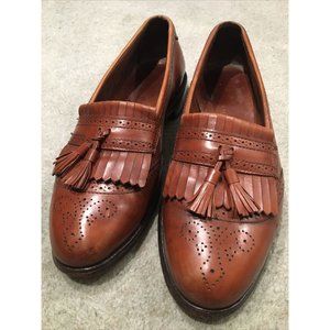 Allen Edmonds Men's 9.5 Bridgeton Kiltie Tassel Loafers Brown Leather Handmade